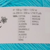 Пряжа "Bouquet Unicolor" 100% хлопок 200м/100г (3226 голубой светлый) Пряжа "Bouquet Unicolor" 100% хлопок 200м/100г (3226 голубой светлый)