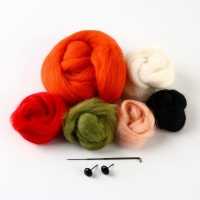 Новогодний набор для создания игрушки из шерсти «Новый год! Корги в шапочке» Новогодний набор для создания игрушки из шерсти «Новый год! Корги в шапочке»