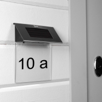 Садовый светильник &laquo;ЭРА&raquo; на солнечной батарее &laquo;Номер дома&raquo;, 20 &times; 18 &times; 5 см, свечение белое