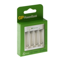 Зарядное устройство GP E411, для аккумуляторов 4хAA/AAA, белый Зарядное устройство GP E411, для аккумуляторов 4хAA/AAA, белый