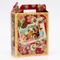 Новый год. Подарочная коробка новогодняя Столичный 17 х 7 х 25,5 см. Новый год. Подарочная коробка новогодняя Столичный 17 х 7 х 25,5 см.