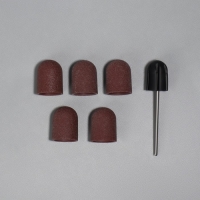 Набор для аппаратного маникюра и педикюра, основа, колпачки 5 шт, d 13 &times; 21 мм, абразивность 240
