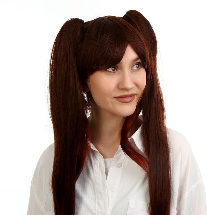 Карнавальный парик &laquo;Аниме&raquo; цвет каштановый с хвостами