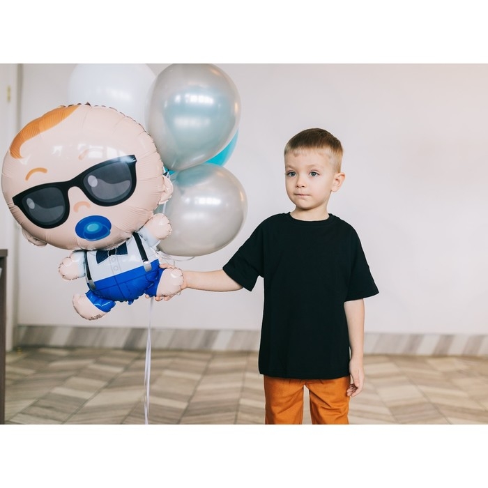 Воздушный шар фольгированный 27 Воздушный шар фольгированный 27" «Крутой малыш», с подложкой