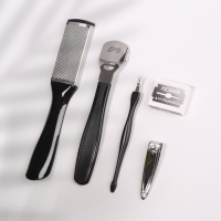 Набор для педикюра, 5 предметов, на блистере, цвет чёрный Набор для педикюра, 5 предметов, на блистере, цвет чёрный