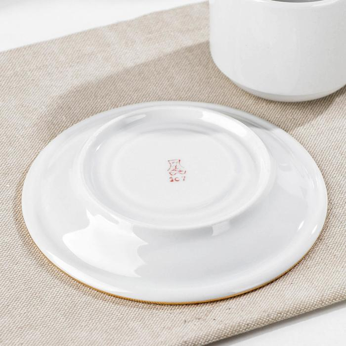 Чайная пара фарфоровая &laquo;Мокко&raquo;, 220 мл, блюдце d=14 см