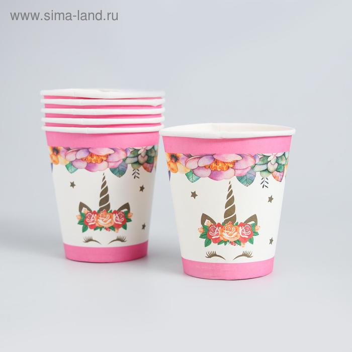 Набор посуды &laquo;С днём рождения&raquo;, единорожка, цвет розовый