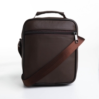 Сумка мужская на молниях, длинный ремень, цвет коричневый Сумка мужская на молниях, длинный ремень, цвет коричневый