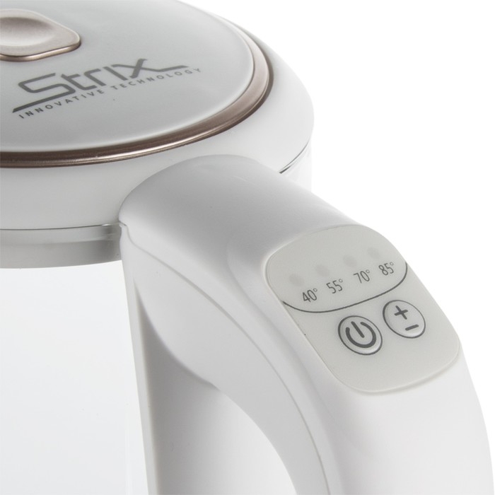 Чайник электрический REDMOND SkyKettle RK-G203S, стекло, 2 л, 2200 Вт, регулир. t&deg;, белый