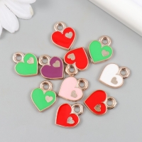 Декор для творчества пластик под металл "Сердце в сердце" МИКС набор 10 шт 0,2х1,5х1,9 см Декор для творчества пластик под металл "Сердце в сердце" МИКС набор 10 шт 0,2х1,5х1,9 см