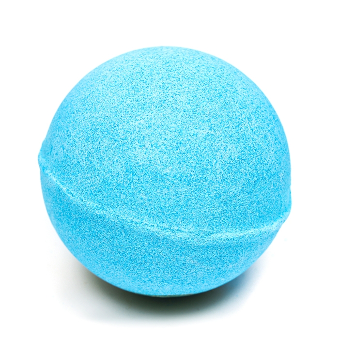 Бомбочка для ванны, синяя, с золотой полоской, 110 г