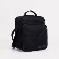 Сумка мужская на молниях Luris, длинный ремень, цвет чёрный Сумка мужская на молниях Luris, длинный ремень, цвет чёрный