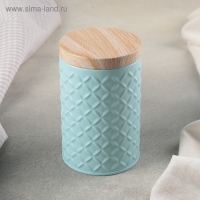 Банка для сыпучих продуктов &laquo;Сканди&raquo;, 430 мл, 7,3&times;11,5 см, цвет голубой