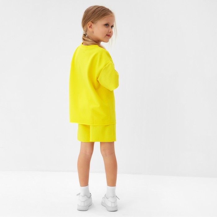 Костюм детский (футболка, шорты) MINAKU: Casual Collection цвет жёлтый, рост 110 см Костюм детский (футболка, шорты) MINAKU: Casual Collection цвет жёлтый, рост 110 см