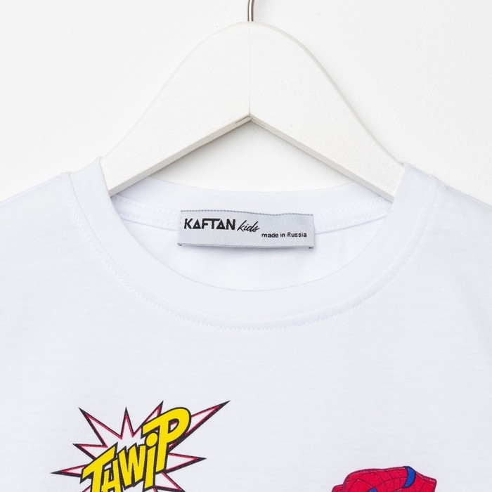 Футболка детская Человек-Паук, рост 86-92, белый