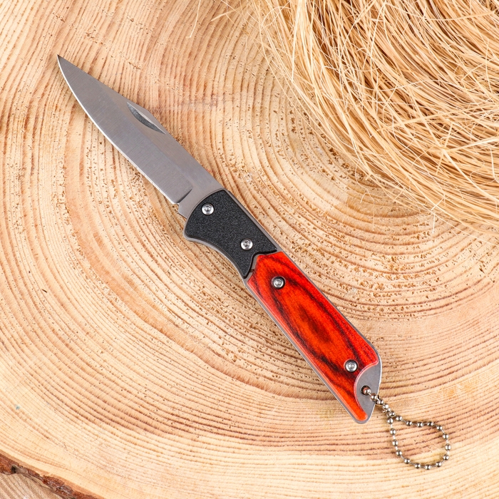 Нож складной "Охотник" 15,8см, клинок 72мм/1,8мм, с цепочкой