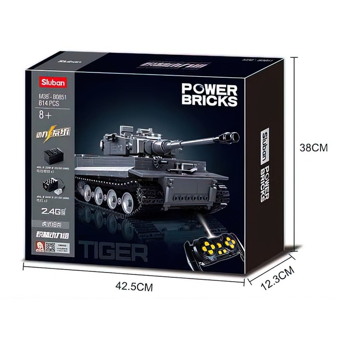 Конструктор Механо &laquo;Немецкий танк TIGER&raquo;, радиоуправление, 814 деталей