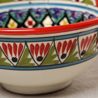 Коса Риштанская Керамика "Узоры" красная, 15,5 см, средняя, Коса Риштанская Керамика "Узоры" красная, 15,5 см, средняя,