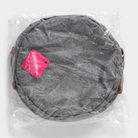 Корзина для хранения с ручками круглая Доляна My Basket, 30&times;30&times;13 см, цвет серый