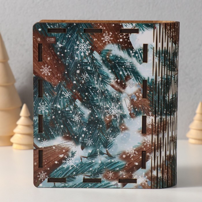 Новогодняя копилка-шкатулка Новогодняя копилка-шкатулка "Сказочной зимы" 14х12х5 см