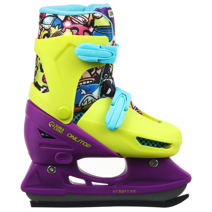 Коньки детские раздвижные ONLITOP &laquo;Комиксы&raquo;, р. 34-37
