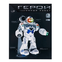 Робот &laquo;Герой&raquo;, световые и звуковые эффекты, работает от батареек, цвет красный