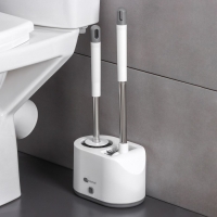 Ёршик для унитаза SAVANNA, силиконовый с щёткой, 18,9×12×40,5 см цвет белый Ёршик для унитаза SAVANNA, силиконовый с щёткой, 18,9×12×40,5 см цвет белый