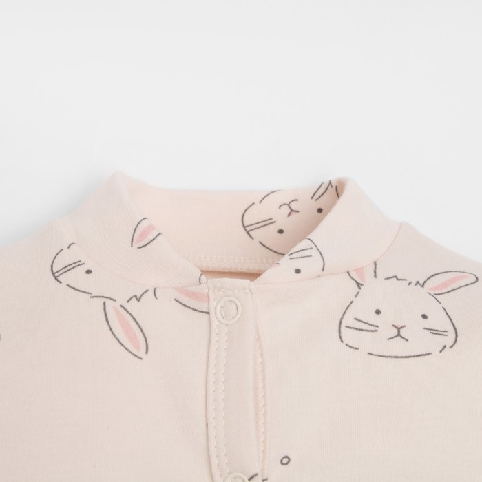 Комбинезон Крошка Я &laquo;Зайчик&raquo;, рост 62-68 см, цвет бежевый