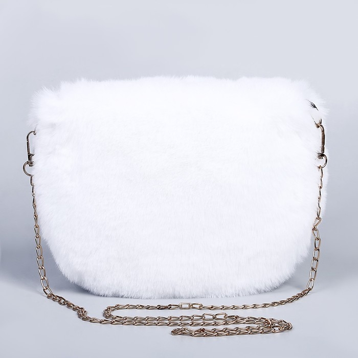 Сумка плюшевая, 24х19х3 см, цвет белый Сумка плюшевая, 24х19х3 см, цвет белый