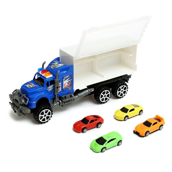 Грузовик инерционный «Автовоз», с 4 машинками, МИКС Грузовик инерционный «Автовоз», с 4 машинками, МИКС