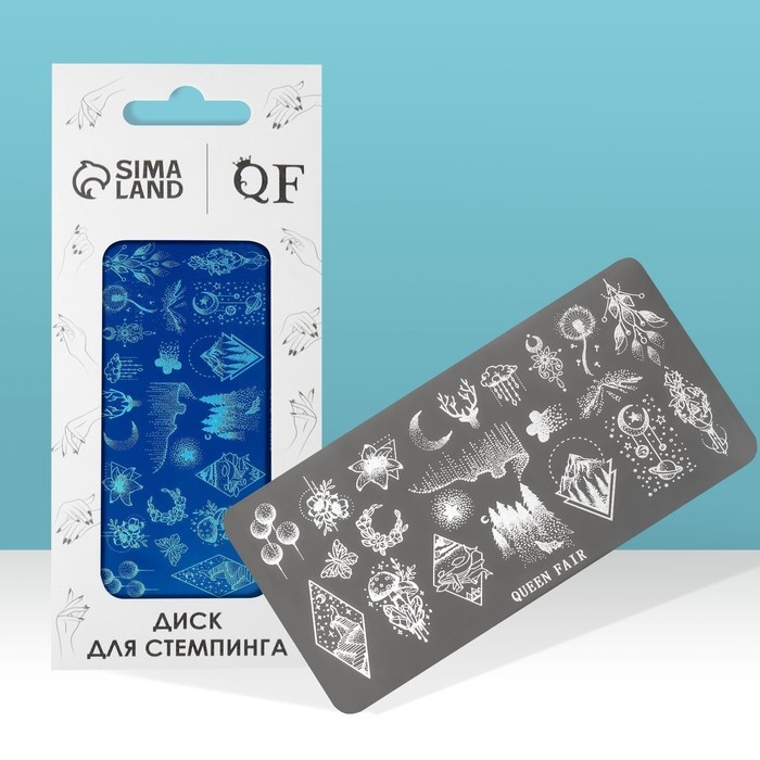 Диск для стемпинга металлический «Эскизы», 12 × 6 см Диск для стемпинга металлический «Эскизы», 12 × 6 см