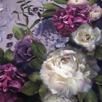 Набор столовый "Этель" Цветочный этюд, скатерть 180х150 см, салфетки 40х40 см-8 шт, 100% хлопок