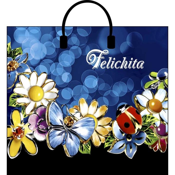 Пакет Пакет "Феличита", полиэтиленовый с пластиковой ручкой, 38 х 35 см, 90 мкм