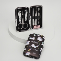 Набор маникюрный &laquo;Тренд&raquo;, 6 предметов, в футляре, цвет чёрный