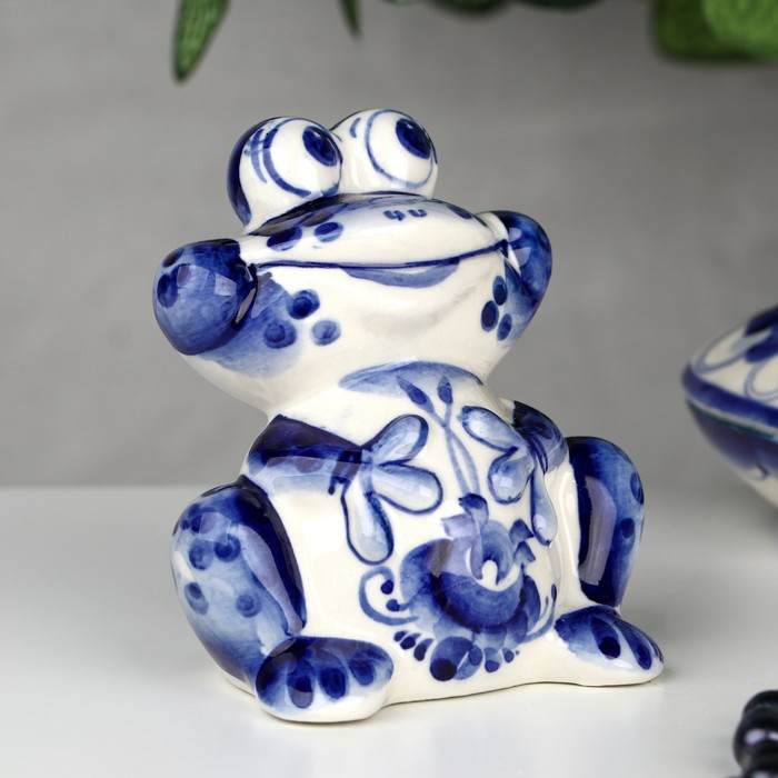Сувенир &laquo;Лягушка&raquo;, большая, 9 см, гжель