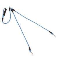 Сворка для двух собак, 1,5 м х 0.8 см, синяя Сворка для двух собак, 1,5 м х 0.8 см, синяя