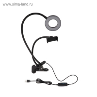 Светодиодная кольцевая лампа Luazon СК-001, гибкая ножка, 5 Вт, 12 ламп, 10 режимов Светодиодная кольцевая лампа Luazon СК-001, гибкая ножка, 5 Вт, 12 ламп, 10 режимов