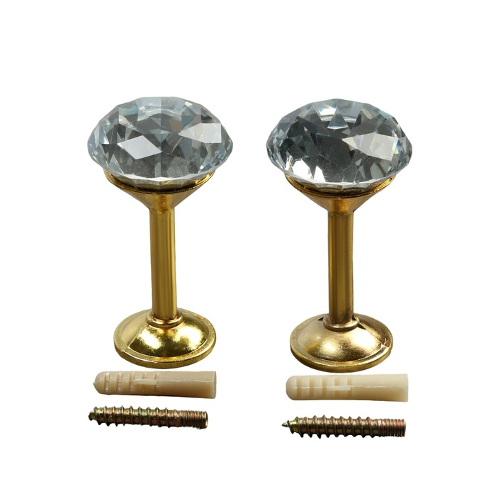 Держатель для штор KD001, однорожковый, цвет золото