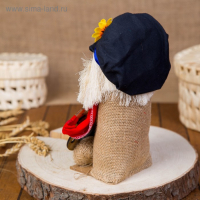 Оберег-домовой "Кузя в кепке, с самоваром и подковой", 26х15х12 см МИКС