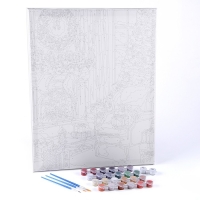 Картина по номерам на новый год на холсте с подрамником &laquo;уют&raquo;, 40 &times; 50 см