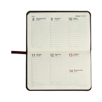 Планинг карманный датированный 2024 года, 155 х 95 мм, 64 листа, deVENTE.Emblem, твёрдая обложка из искусственной кожи, кремовый блок 70 г/м2, коричневый Планинг карманный датированный 2024 года, 155 х 95 мм, 64 листа, deVENTE.Emblem, твёрдая обложка из искусственной кожи, кремовый блок 70 г/м2, коричневый