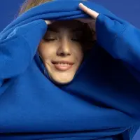 Свитшот унисекс S1, синий, размер M/L