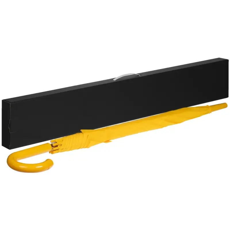 Коробка самосборная Rainmate для зонта-трости, черная, с белой ручкой Коробка самосборная Rainmate для зонта-трости, черная, с белой ручкой