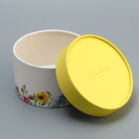 Набор шляпных коробок 3 в 1, упаковка подарочная, &laquo;Акварель&raquo;, 16 х 10, 14 х 9, 13 х 8.5 см