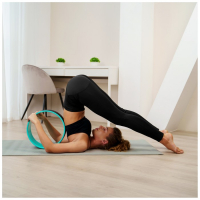 Йога-колесо Sangh «Лотос», 33×13 см, цвет мятный/чёрный Йога-колесо Sangh «Лотос», 33×13 см, цвет мятный/чёрный