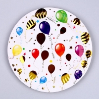 Тарелка бумажная &laquo;Воздушные шары&raquo;, в наборе 10 штук