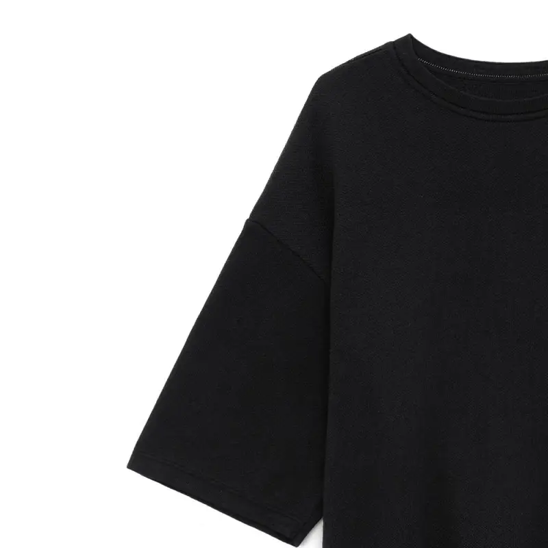 Джемпер с коротким рукавом Siluetti Volumica, черный, размер M/L Джемпер с коротким рукавом Siluetti Volumica, черный, размер M/L