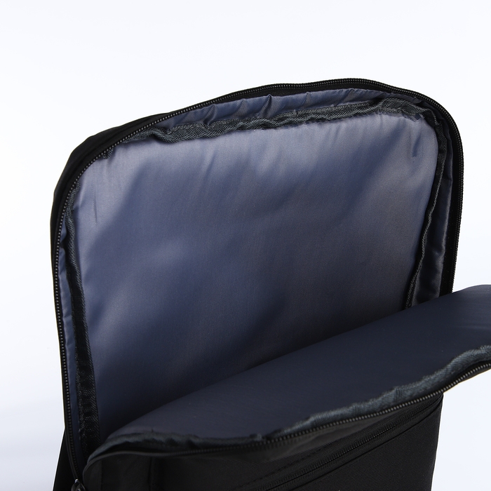 Рюкзак для ноутбука из текстиля на молнии, наружный карман, цвет чёрный Рюкзак для ноутбука из текстиля на молнии, наружный карман, цвет чёрный