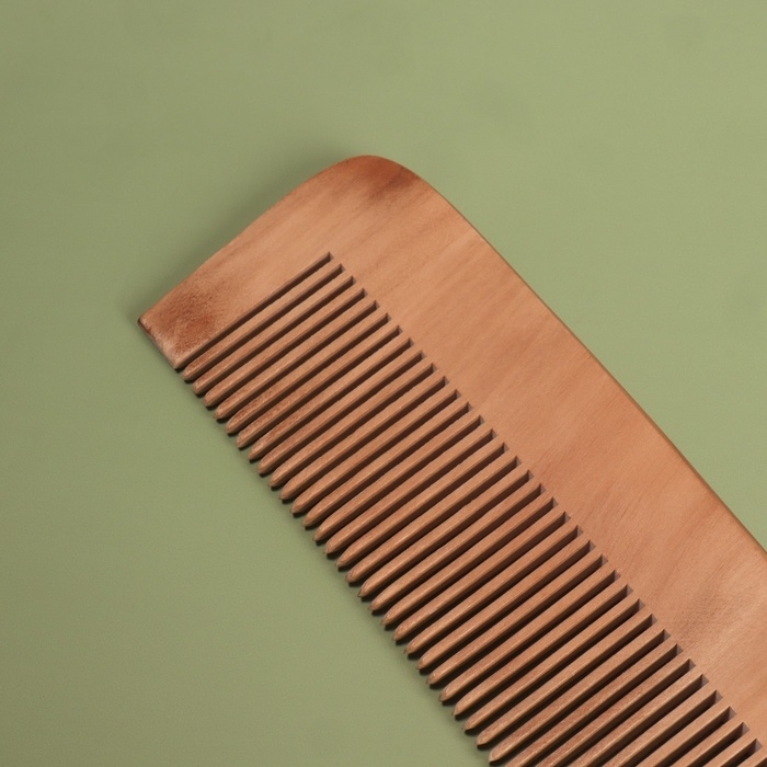 Расчёска - гребень, 16,5 &times; 5 см, цвет &laquo;тёмное дерево&raquo;