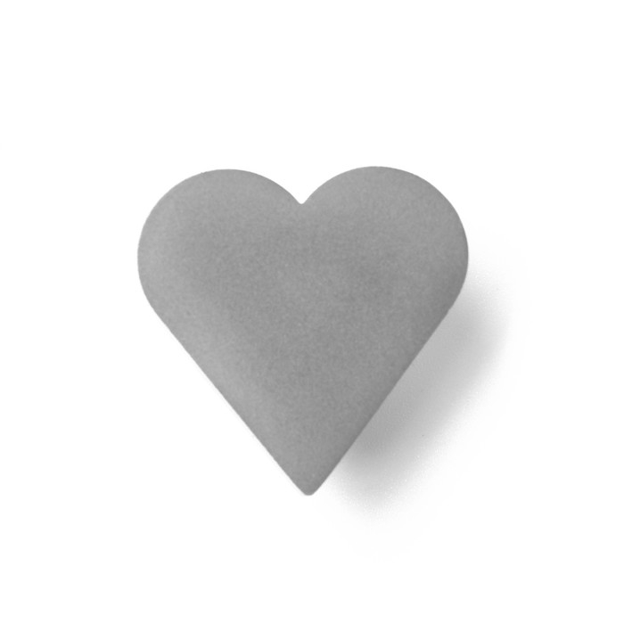 Ручка кнопка мебельная “HEART“, цвет серый Ручка кнопка мебельная “HEART“, цвет серый